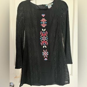 Flying Tomato, Black lace long sleeve dress